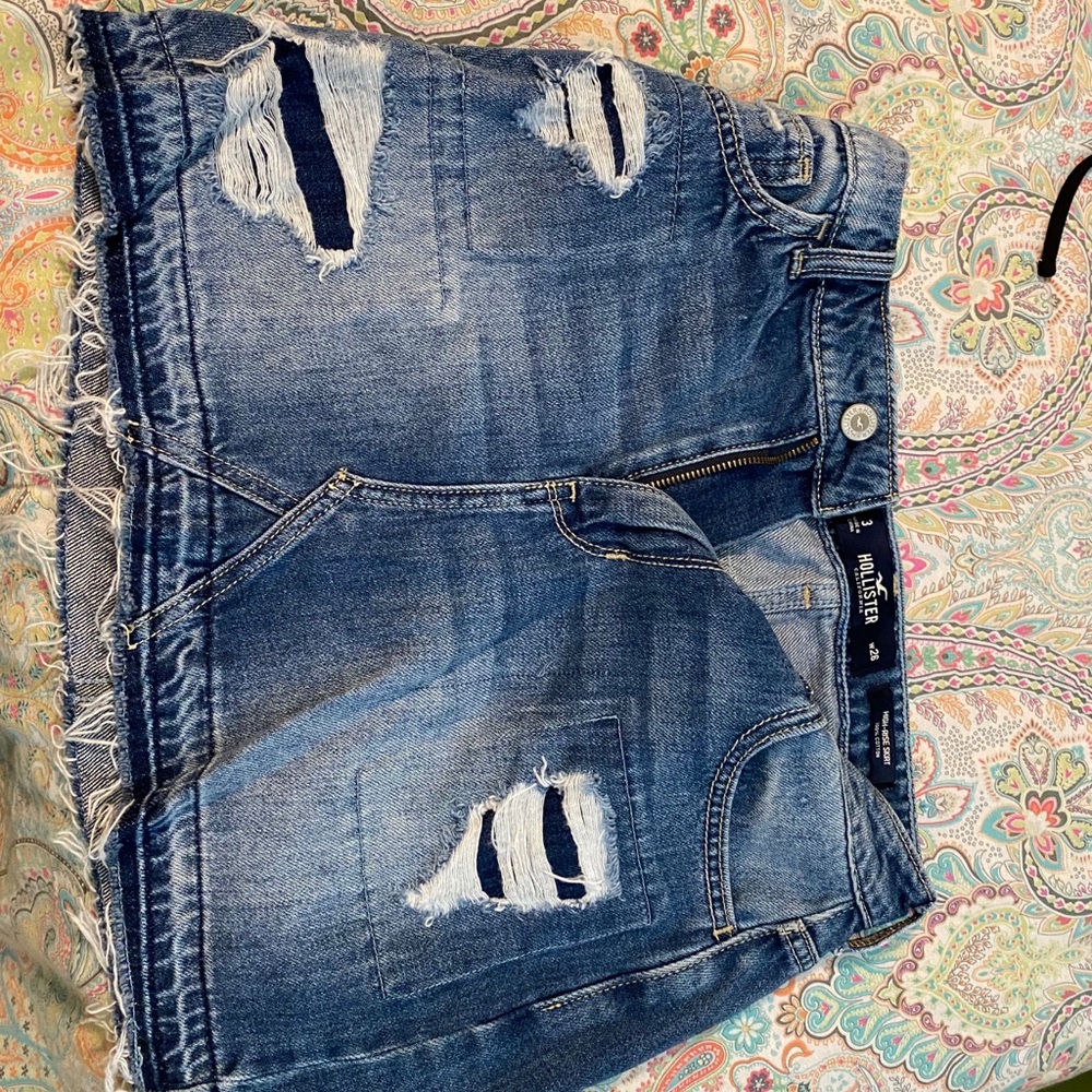 High-rise Jean skirt